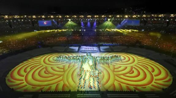 Una escena de la ceremonia de clausura. 