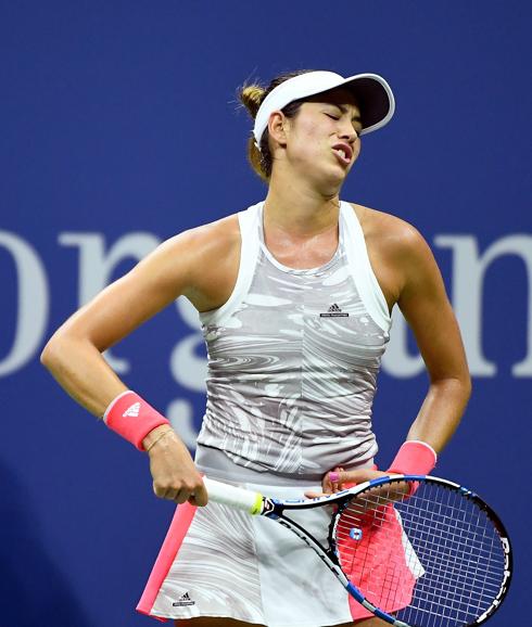 Garbiñe Muguruza, durante el partido. 