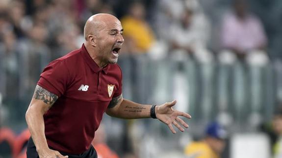 Jorge Sampaoli, entrenador de Sevilla. 