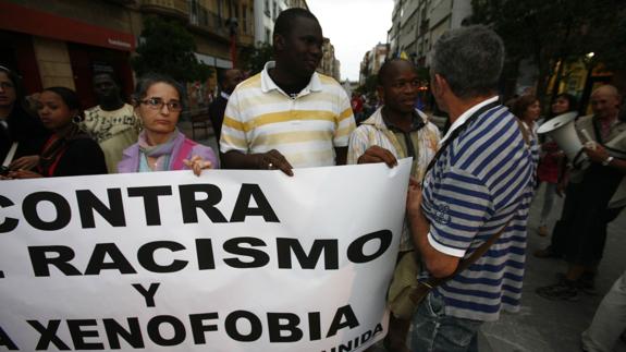 Concentración contra el racismo y la xenofobia. 