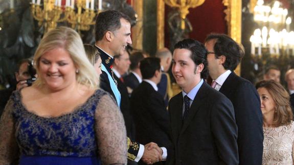 Francisco Nicolás, durante la recepción con motivo de la proclamación de Felipe VI. 