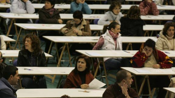 Examen durante una oposición.