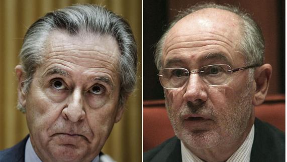 Miguel Blesa y Rodrigo Rato, expresidentes de Caja Madrid acusados por el caso de las tarjetas 'black'.