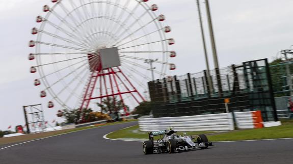 Rosberg, en el circuito de Suzuka.