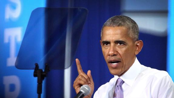 Barack Obama, durante un acto electoral en Miami.