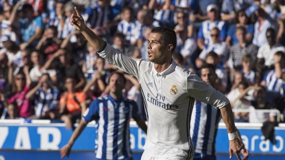 Ronaldo, en un partido con el Madrid. 