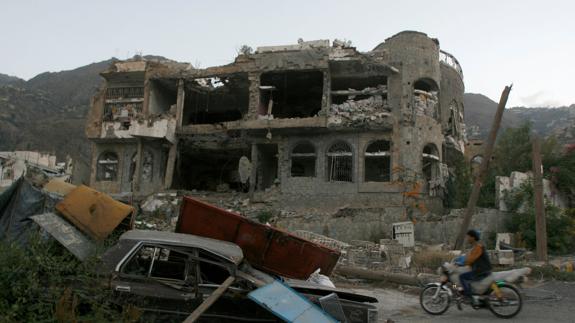 Destrozos causados por el conflicto en Yemen. 