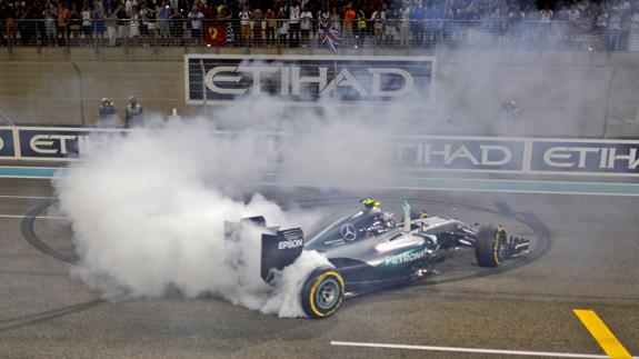 Rosberg, tras ganar el Mundial. 