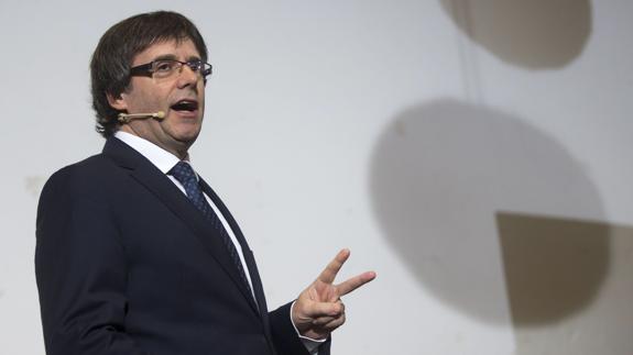 Puigdemont, durante un acto institucional.
