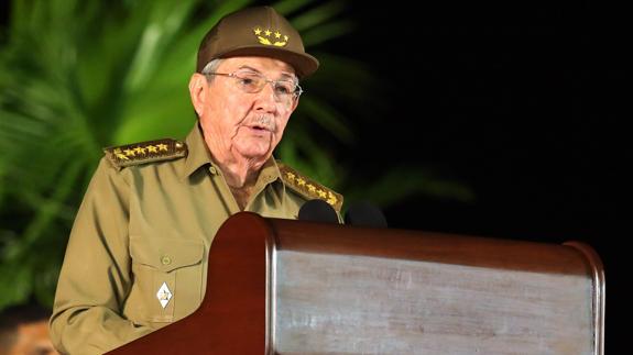 El presidente de Cuba, Raúl Castro, durante un discurso.