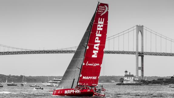 El equipo español, en la Volvo Ocean Race. 