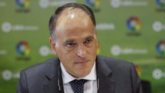 El presidente de LaLiga, Javier Tebas. 