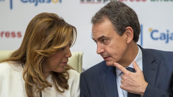 Zapatero y Susana Díaz, durante un acto.