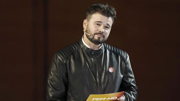 Gabriel Rufián, portavoz adjunto de ERC en el Congreso.