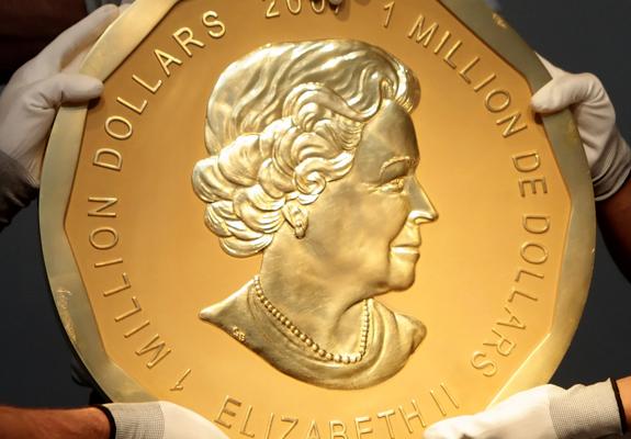 La moneda de oro que ha sido robada en Berlín.