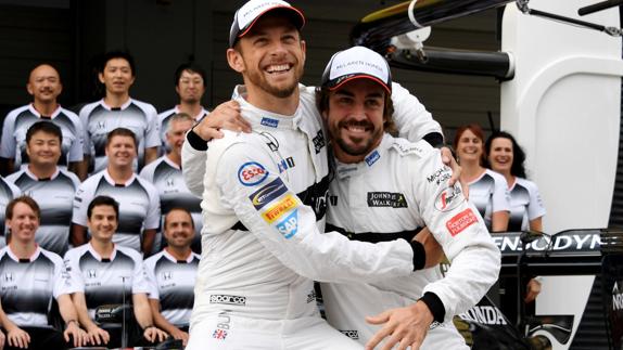 Button y Alonso.