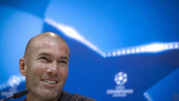 Zinedine Zidane, en rueda de prensa. 