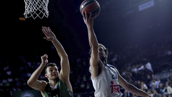 Llull lanza ante la oposición de Zizic. 