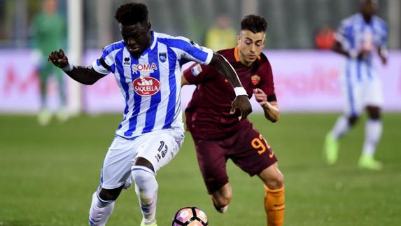 El ghanés Sulley Muntari, durante un partido ante la Roma. 