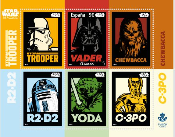 La nueva tira de sellos de 'Star Wars'.