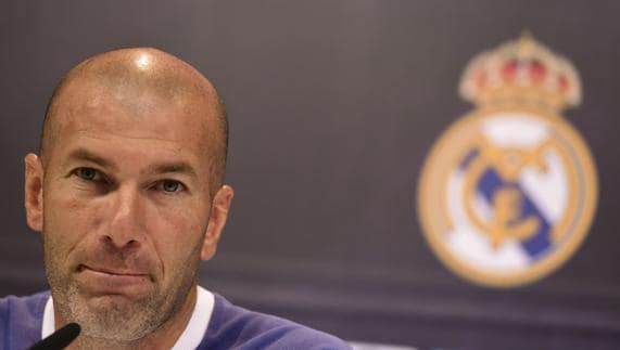 Zinedine Zidane, en ruda de prensa. 