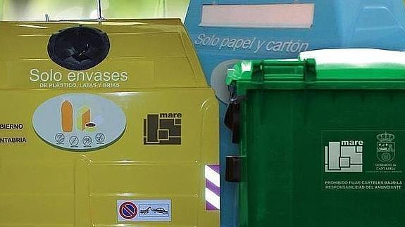Vista de los nuevos contenedores de reciclaje del punto limpio.