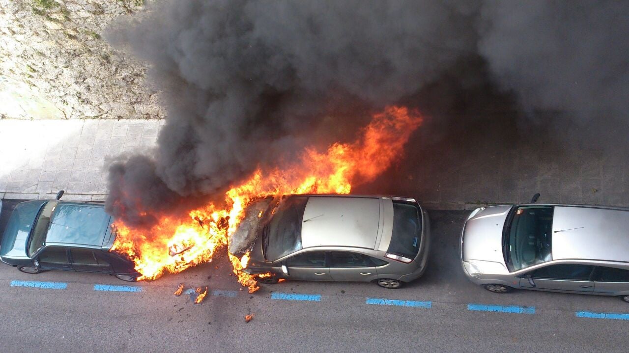 Explosión de la moto en la calle San Martín