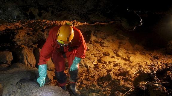 Interior de la cueva de El Soplao.