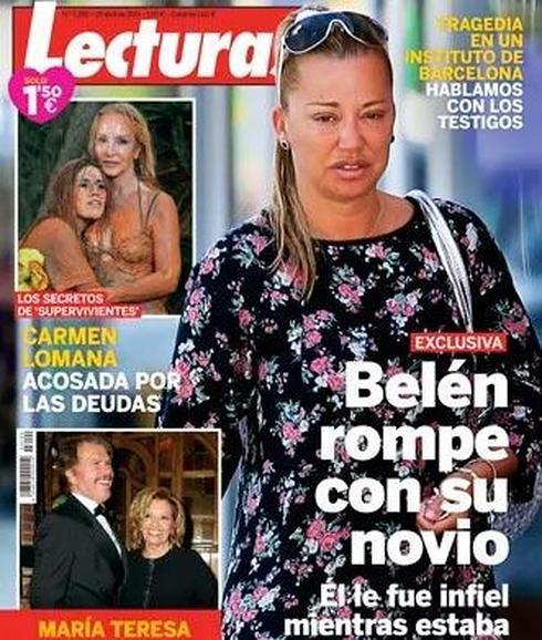 Portada de la revista Lecturas en la que se da a conocer la ruptura de Belén Esteban y Miguel.