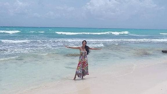 Ana María Arroyo durante sus vacaciones