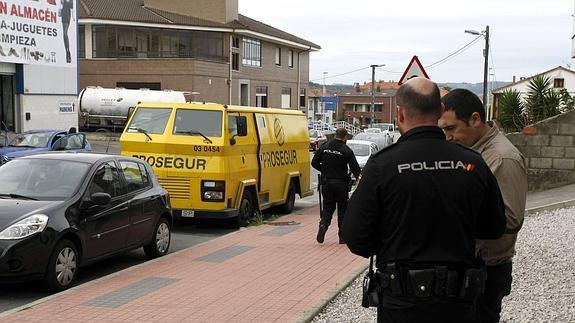 Imagenes del furgon tras el atraco 