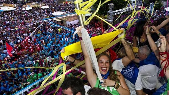 Imagen del chupinazo de Santiago de este año
