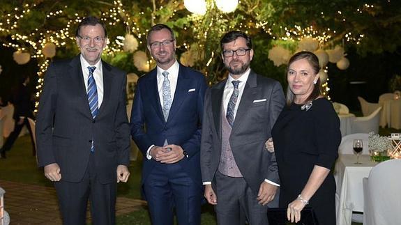 Rajoy con Celine Dion y Soraya con Camela