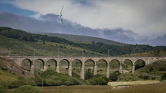 Aerogenerador de Vestas en Campoo de Enmedio.