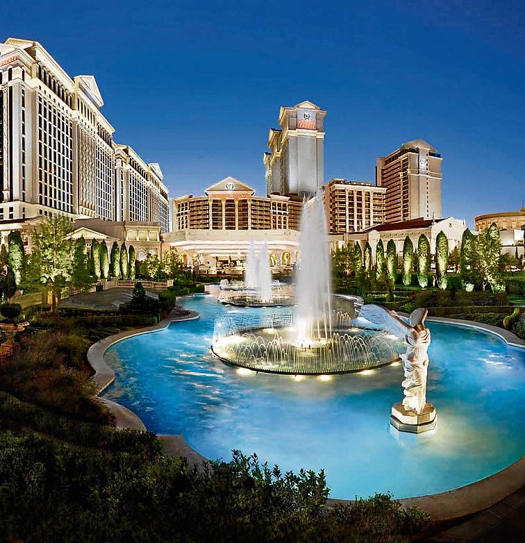 El Caesars Palace, el lujoso hotel donde se hospedará.