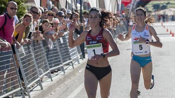 Iris Fuentes-Pila, a su llegada a la meta.