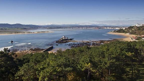 Vista de la bahía de Santander en plena bajamar. 