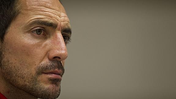 Pedro Munitis, durante una rueda de prensa en La Albericia.