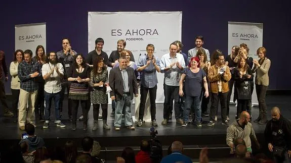 Críticos y oficialistas de Podemos, en una imagen de archivo.