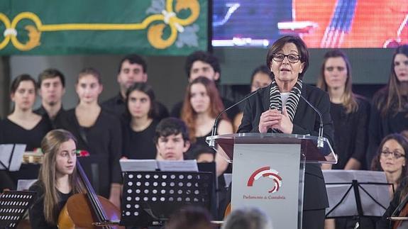 Gorostiaga, durante su intervención en el Parlamento.