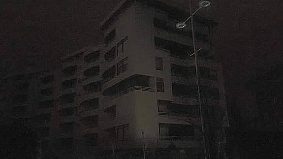 Castro, sin luz tras la avería.