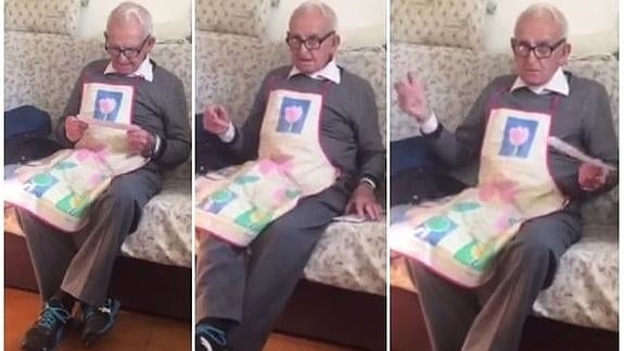 La reacción de un abuelo al saber que su pensión sube dos euros