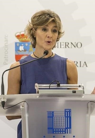 Imagen de la ministra durante su participación en el Foro Económico de El Diario Montañés.