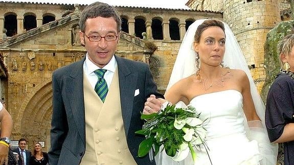 Lassalle  y Battet el día de su boda en Santillana del Mar