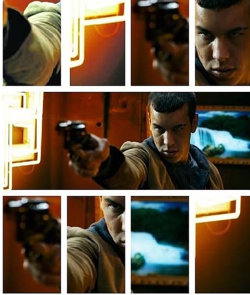 Mario Casas, deconstruido en un fotograma de la película ‘Carne de neón’.