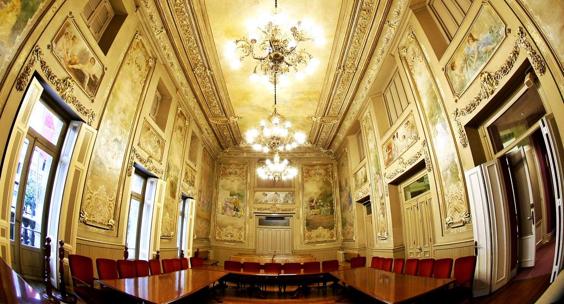 Interior del Salón de Plenos del Ayuntamiento.