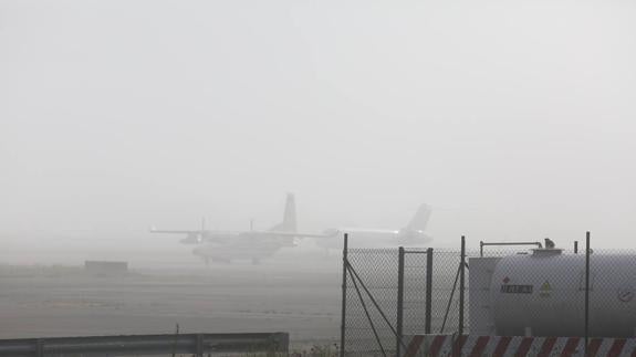 Imagen que presentaba el aeropuerto esta mañana.