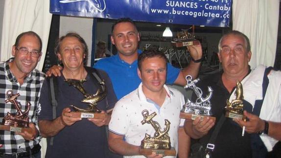 Participantes premiados del Campeonato Regional de Fotografía Submaria a pulmón 'Cazafotosub 2016'