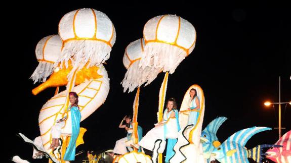 Imagen de la carroza Hippocampus de Javier Carrasco, que pasa del séptimo al octavo puesto.