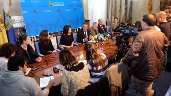 Presentación de la final de la Copa del Mundo de Vela de 2017, esta mañana en Santander.